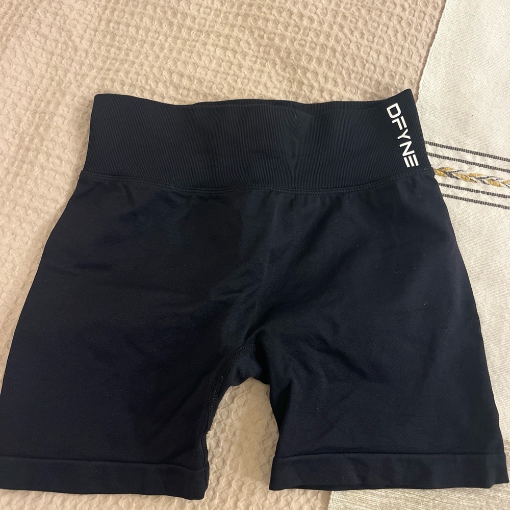 DFYNE Women's Black Athletic Shorts